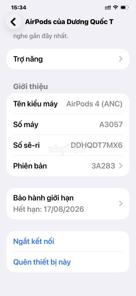 Apple AirPods 4 Trắng Chống ồn. Mua bán Tivi, Âm thanh tại Thị xã Điện Bàn Quảng Nam được đăng bởi Quoctuanduong hình 1