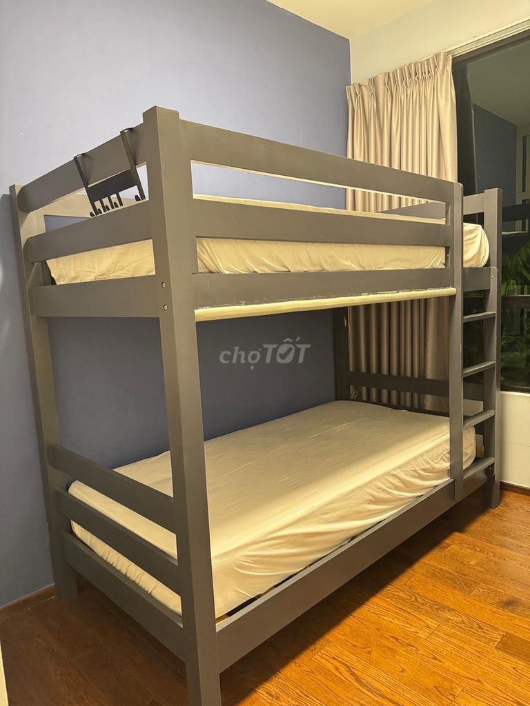 BÁN Giường tầng gỗ hiện đại BAO GỒM 2 NỆM CHỈ 8TR. Mua bán Giường, chăn ga gối nệm tại Thành phố Thủ Đức Tp Hồ Chí Minh được đăng bởi Lê Minh Khương hình 1
