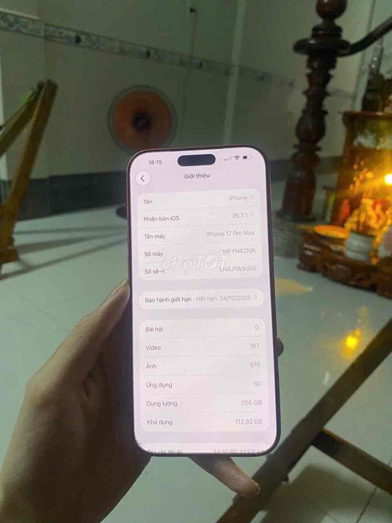 iPhone 17 Pro Max 256GB Cam. Mua bán Điện thoại tại Quận 1 Tp Hồ Chí Minh được đăng bởi An Lê hình 1