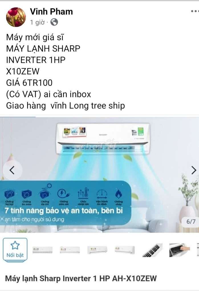 Máy lạnh SHARP giá sĩ , giao hàng tree ship