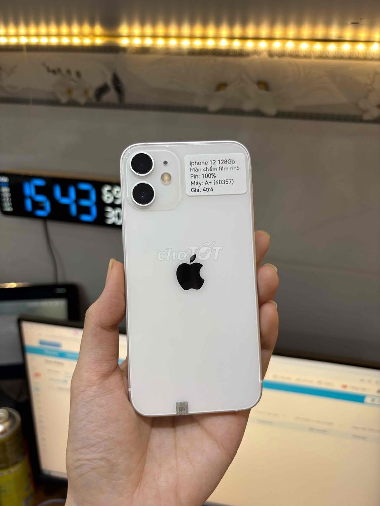 iPhone 12 Mini 128GB Trắng Màn Xước Phim Li Ti. Mua bán Điện thoại tại Huyện Hóc Môn Tp Hồ Chí Minh được đăng bởi SIRI STORE HCM hình 1