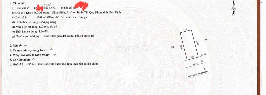 Bán lô đất đẹp 60m²