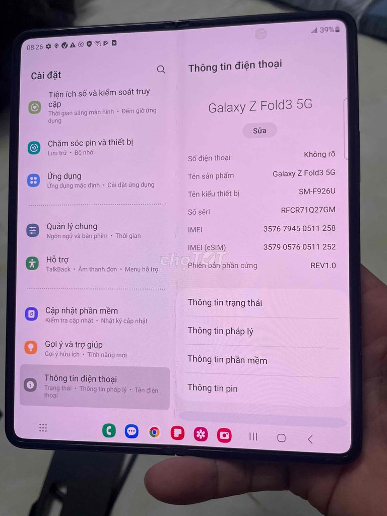 cần thanh lý sam sung zfold 3 máy zin