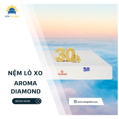 Nệm Lò Xo Aroma Diamond size 160x200x23cm