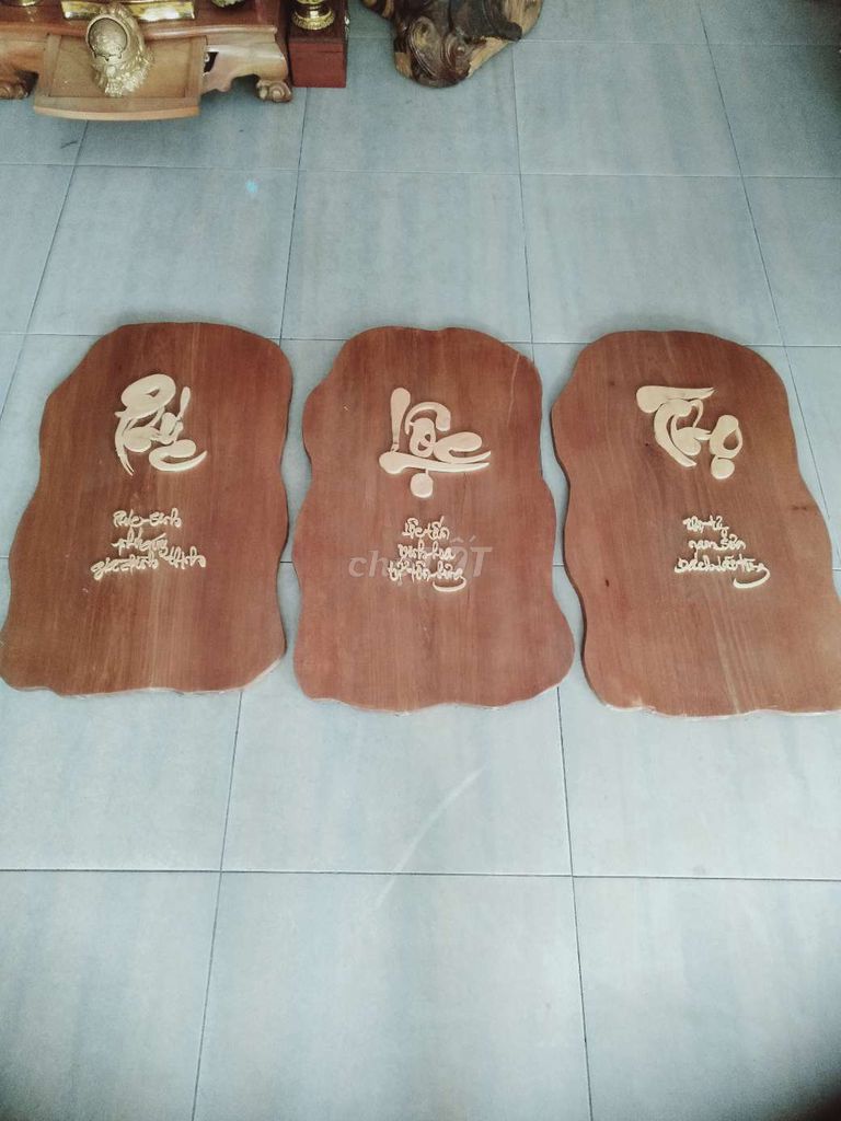 Tranh gỗ Phúc Lộc Thọ 70x42x2 cm. Mua bán Đồ sưu tầm, đồ cổ tại Quận Liên Chiểu Đà Nẵng được đăng bởi anh nam hình 1