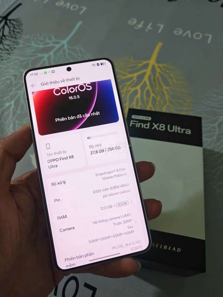 Oppo Find X8 Ultra 5G 256GB Hường giao lưu. Mua bán Điện thoại tại Thành phố Biên Hòa Đồng Nai được đăng bởi Long Huynh hình 1