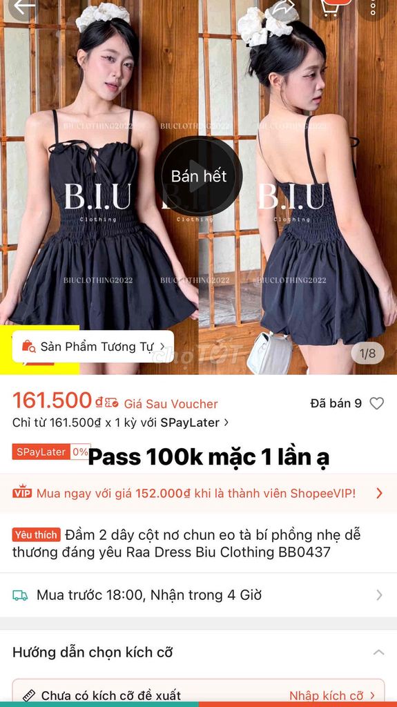 Đầm nữ B.I.U Clothing Raa Dress. Mua bán Quần áo tại Quận Bình Thạnh Tp Hồ Chí Minh được đăng bởi Linh Tuyet hình 1