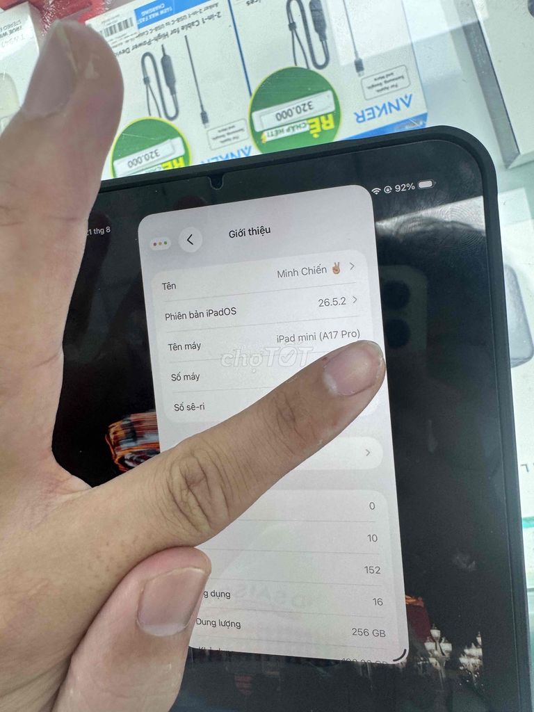 Apple iPad mini (A17 Pro) 256GB. Mua bán Máy tính bảng tại Quận 12 Tp Hồ Chí Minh được đăng bởi Minh Chiến hình 1
