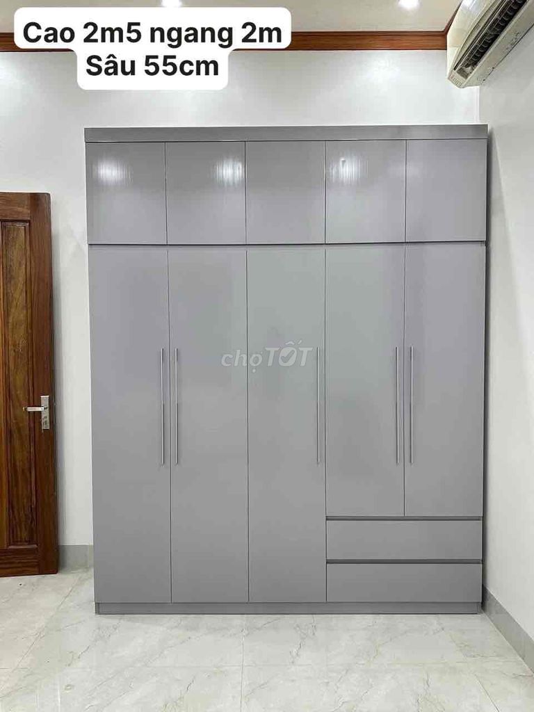 Tủ quần áo Nhựa Ecoplast Xám 2.5m x 2m x 55cm. Mua bán Tủ, kệ gia đình tại Thành phố Thủ Đức Tp Hồ Chí Minh được đăng bởi Nội Thất Gia Đình hình 1