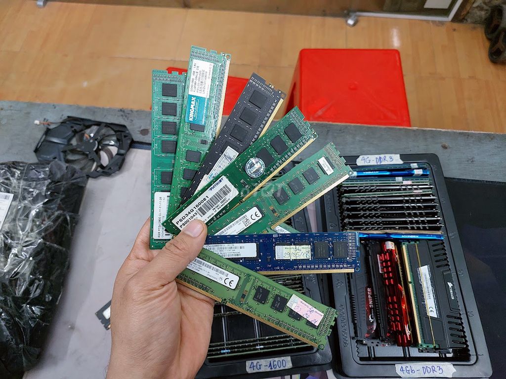 Ram 4Gb DDR3 1333, 1600 PC, Laptop bóc máy đẹp