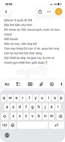 iPhone 12 128GB Đen Đã sử dụng. Mua bán Điện thoại tại Quận 1 Tp Hồ Chí Minh được đăng bởi Hội Đồ Điện Tử hình 1