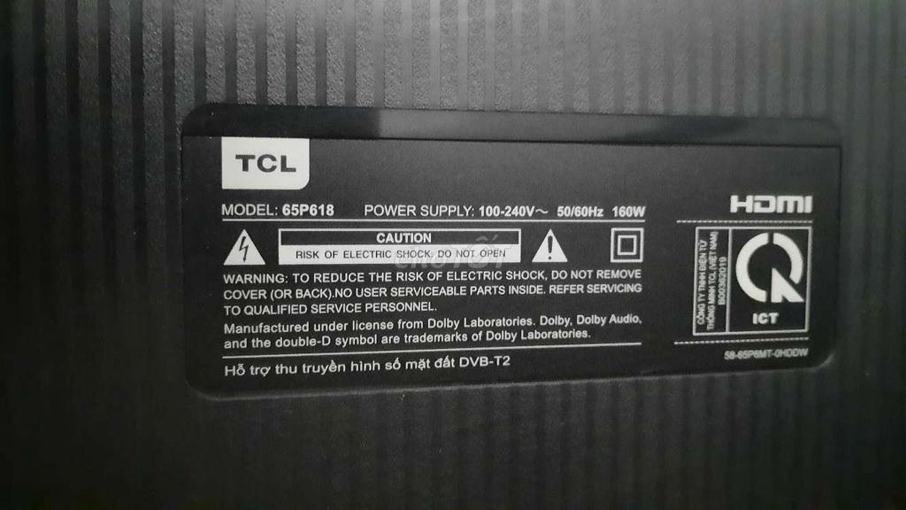 Tivi TCL 65 inch 3Tr900. Mua bán Tivi, Âm thanh tại Quận Ninh Kiều Cần Thơ được đăng bởi Trí hình 1