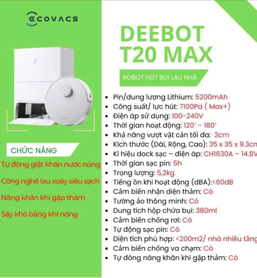 DEEBOT Ecovacs T20 Max