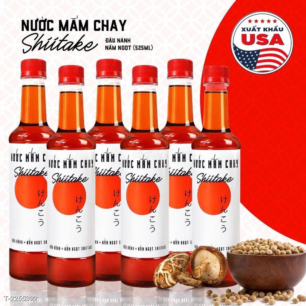 Combo 6 chai Nước mắm chay cao cấp Shiitake 525ml . Mua bán Đồ ăn, thực phẩm và các loại khác tại Quận 3 Tp Hồ Chí Minh được đăng bởi Siêu thị Anh Tú 88 hình 1