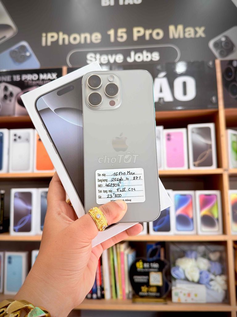 iPhone 16 Pro Max 256GB Xám 98%. Mua bán Điện thoại tại Thành phố Long Xuyên An Giang được đăng bởi Bi Táo Store hình 1