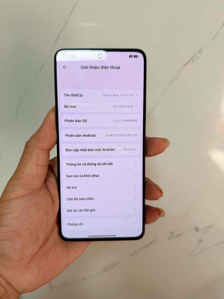 Xiaomi Redmi Note 13 Pro 512GB Đen 99%. Mua bán Điện thoại tại Quận 6 Tp Hồ Chí Minh được đăng bởi Ryan Huynh hình 1