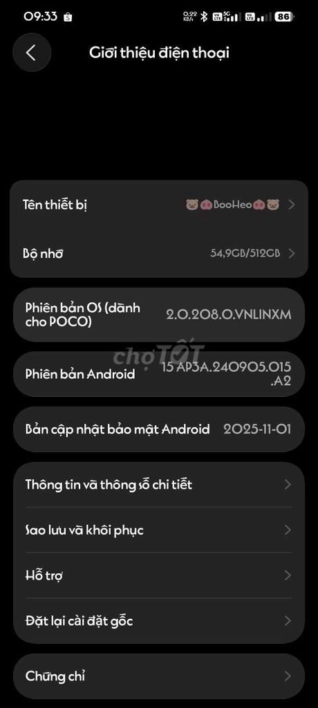 POCO X6 Pro 12GB/512GB Bạc 97%. Mua bán Điện thoại tại Quận 3 Tp Hồ Chí Minh được đăng bởi dũng hình 1