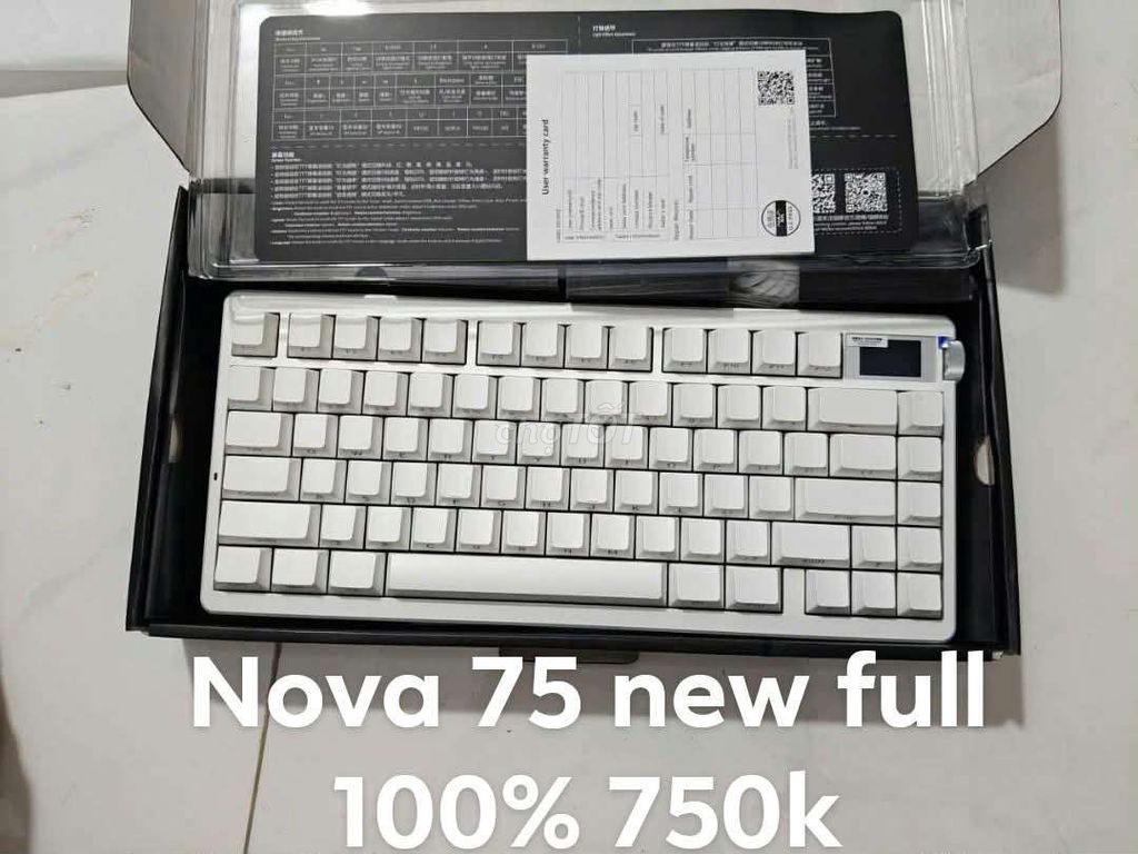 Bàn phím cơ AULA Nova 75 TMới 100%. Mua bán Phụ kiện (Màn hình, Chuột...) tại Quận Thốt Nốt Cần Thơ được đăng bởi A Chí hình 1