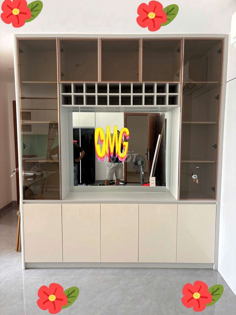 Tủ trưng bày gỗ công nghiệp Trắng kem. Mua bán Tủ, kệ gia đình tại Quận 12 Tp Hồ Chí Minh được đăng bởi Diep Giang hình 1