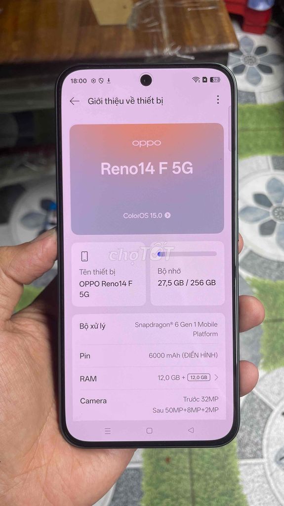 OPPO RENO14 F 5G ram 12+12/256gb. Mua bán Điện thoại tại Huyện Nhà Bè Tp Hồ Chí Minh được đăng bởi Trần Hoàng Kính hình 1