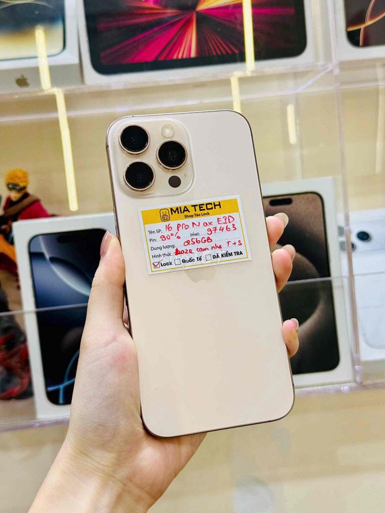 Apple iPhone 16 Pro Max 256GB Vàng Lock. Mua bán Điện thoại tại Quận Ba Đình Hà Nội được đăng bởi Huy Trần hình 1