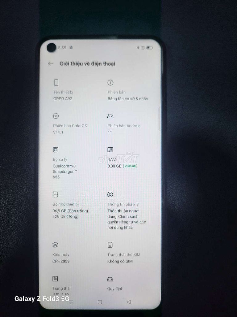 Oppo A92 8GB/128GB Xanh đen. Mua bán Điện thoại tại Quận 12 Tp Hồ Chí Minh được đăng bởi Phạm Thế Vinh hình 1