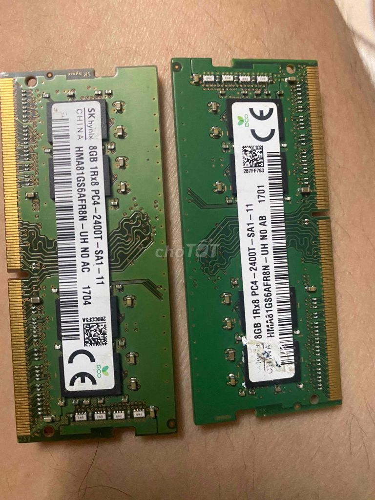 Cặp Ram 8G skhynix Ddr4 Bus 2400mhz zin us Good