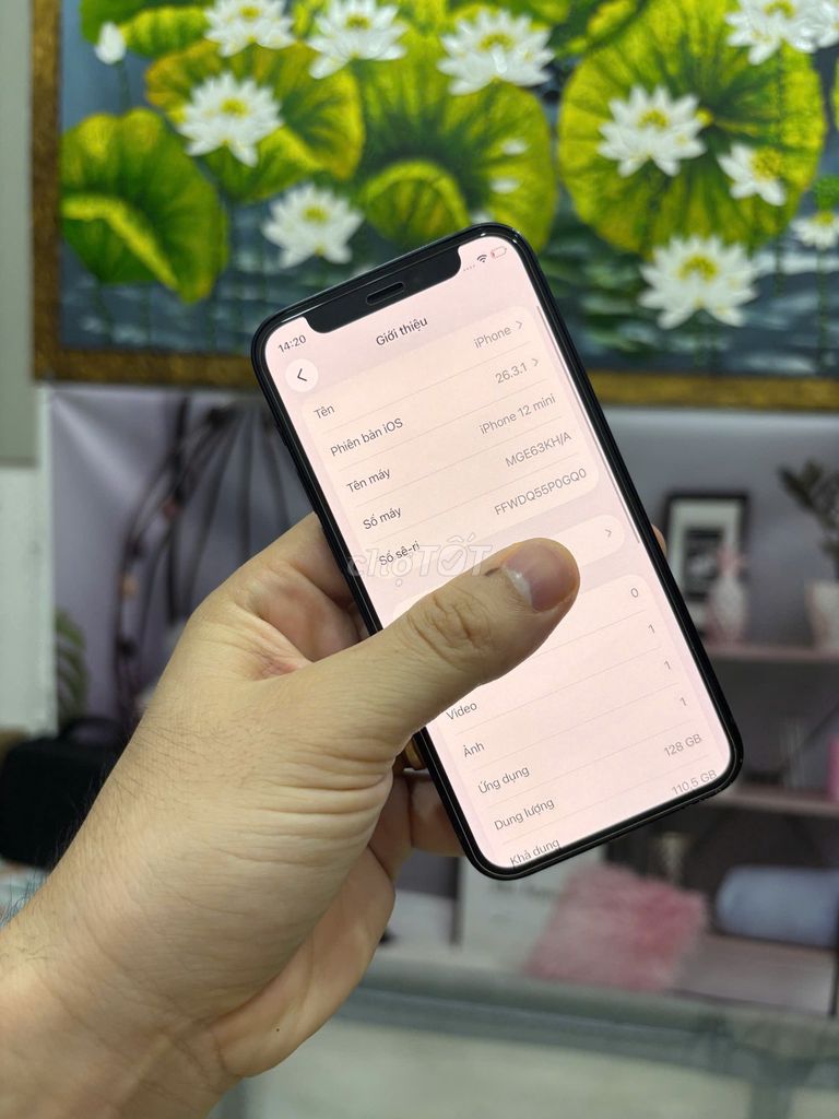 Apple iPhone 12 mini 128GB Đen Zin. Mua bán Điện thoại tại Quận Bắc Từ Liêm Hà Nội được đăng bởi Cửa hàng Bính Táo hình 1