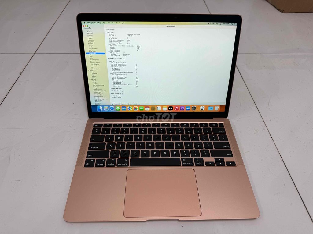 Macbook Air 13 M1 Gold 8gb 256gb nguyên zin