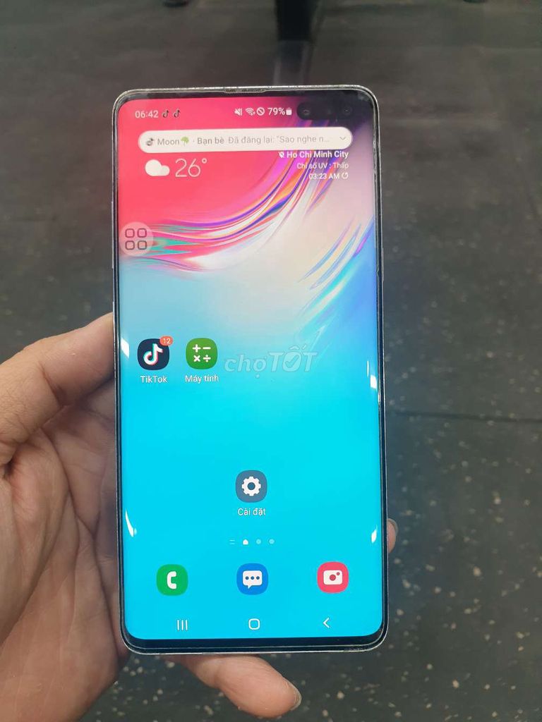Samsung S10 Plus Đen. Mua bán Điện thoại tại Quận Bình Tân Tp Hồ Chí Minh được đăng bởi Tăng Khải Thắng hình 1
