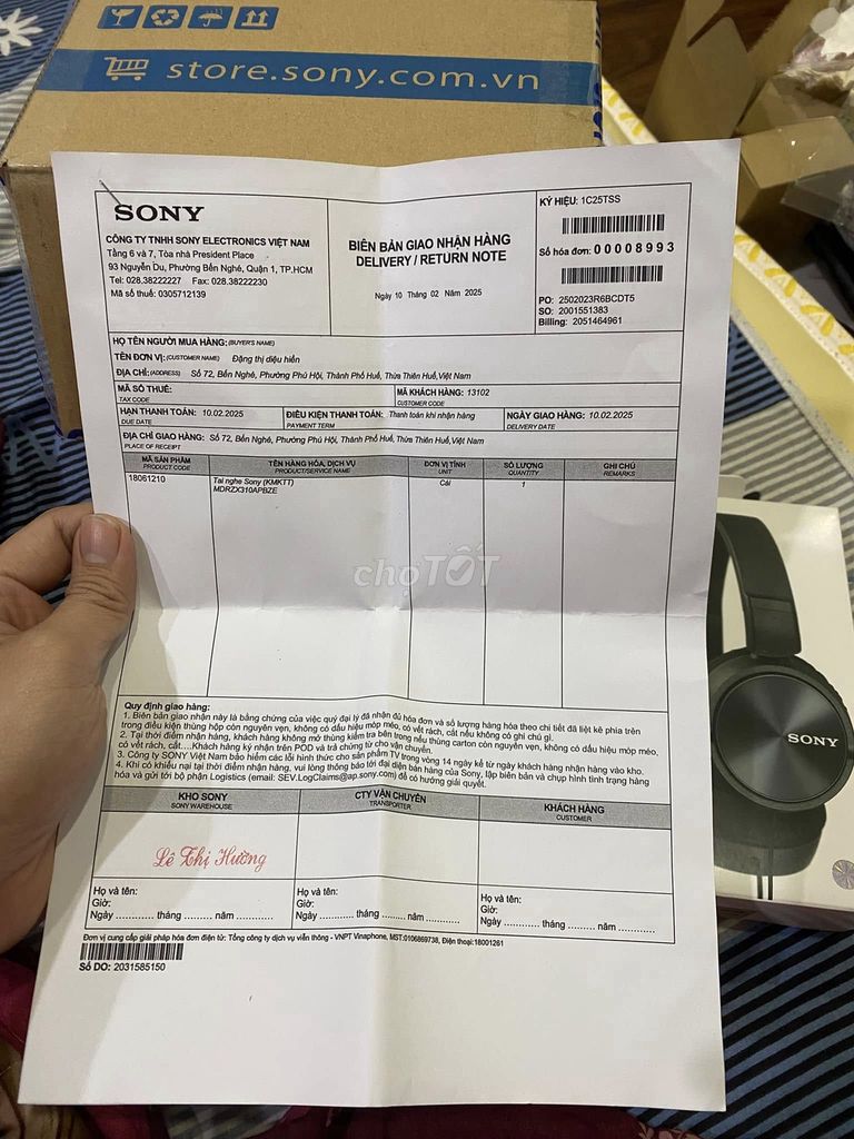 Tai nghe Sony MDR-ZX310AP Đen Nguyên seal