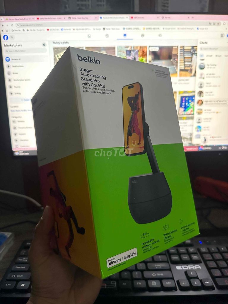Giá đỡ điện thoại Belkin Stage Auto-Tracking Stand. Mua bán Phụ kiện (Màn hình, Chuột...) tại Huyện Hiệp Hòa Bắc Giang được đăng bởi Đô Nguyễn hình 1