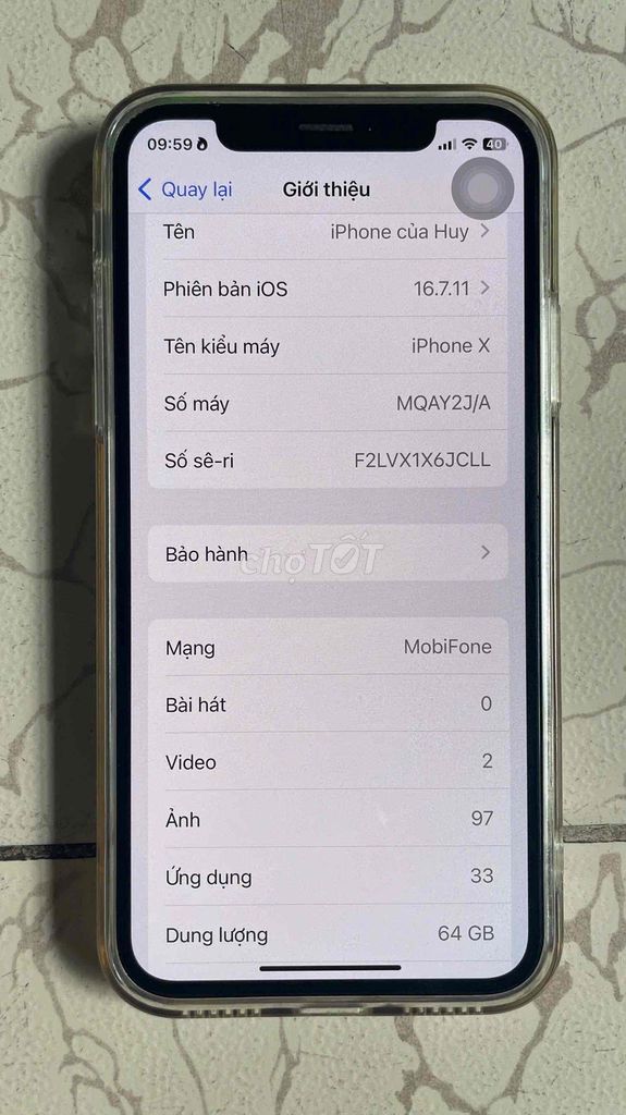 ip X - 64gb qt - nguyên bản. Mua bán Điện thoại tại Quận Gò Vấp Tp Hồ Chí Minh được đăng bởi Huy Nguyen hình 2
