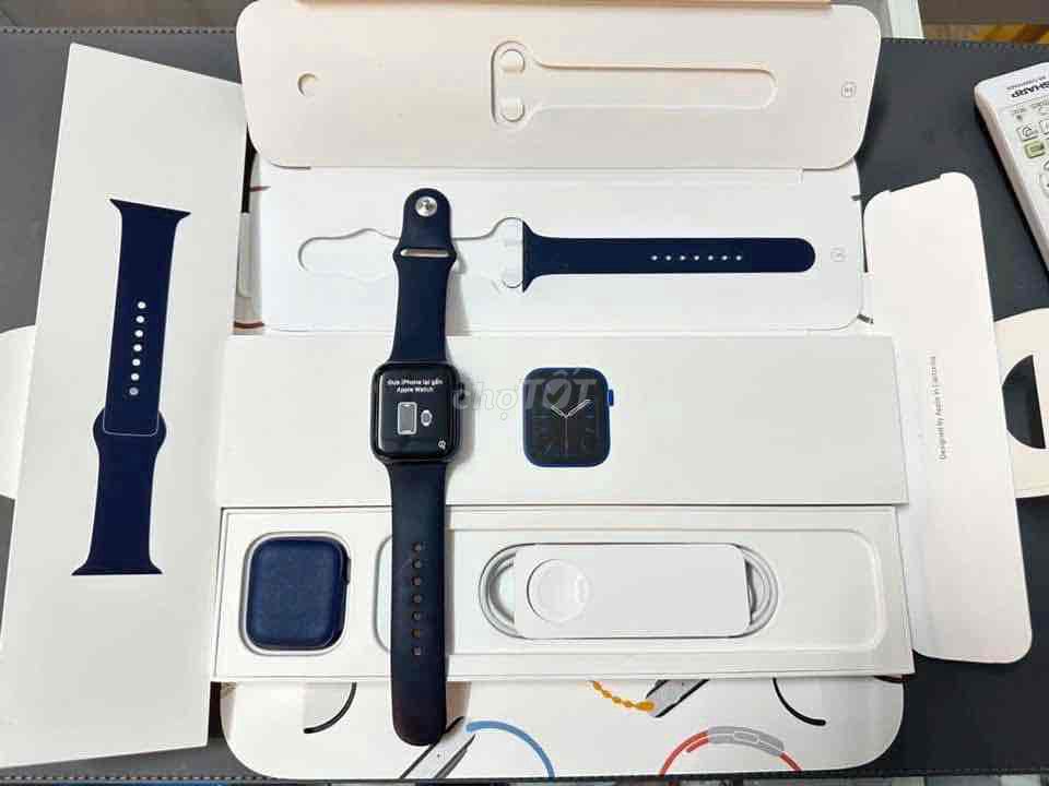 Bán apple watch sr6:44Xanh blu Likenew zin fulbox