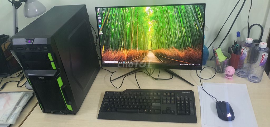 PC(Case I5 9400f, 1050Ti,.. + Màn 24" + Ghế + Key)