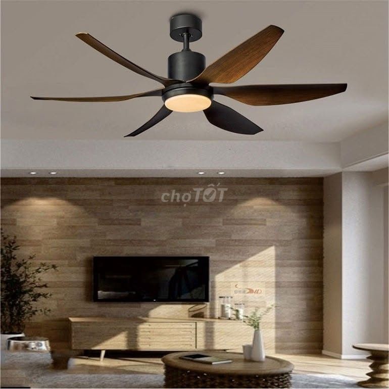 Quạt trần đèn DC Nâu vân gỗ Đảo chiều hút ẩm. Mua bán Quạt tại Quận Hà Đông Hà Nội được đăng bởi Trang Đèn Led hình 1