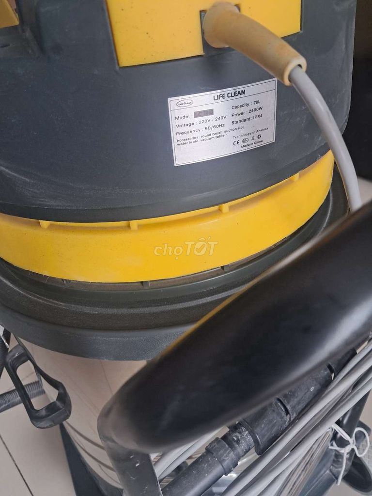 Máy hút bụi Life Clearn 70l, 2 motor,  vỏ inox