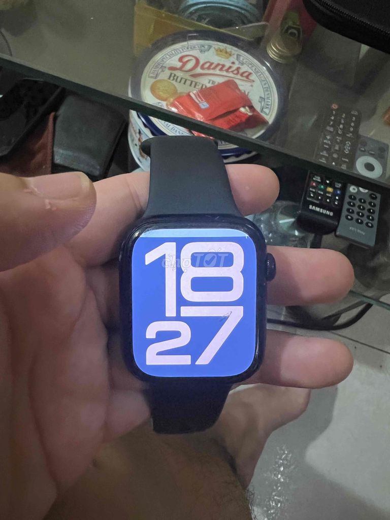 Apple Watch Sr 7 45MM bản Esim dán full PPF. Mua bán Thiết bị đeo thông minh tại Quận Hải An Hải Phòng được đăng bởi Nghĩa Dương hình 1