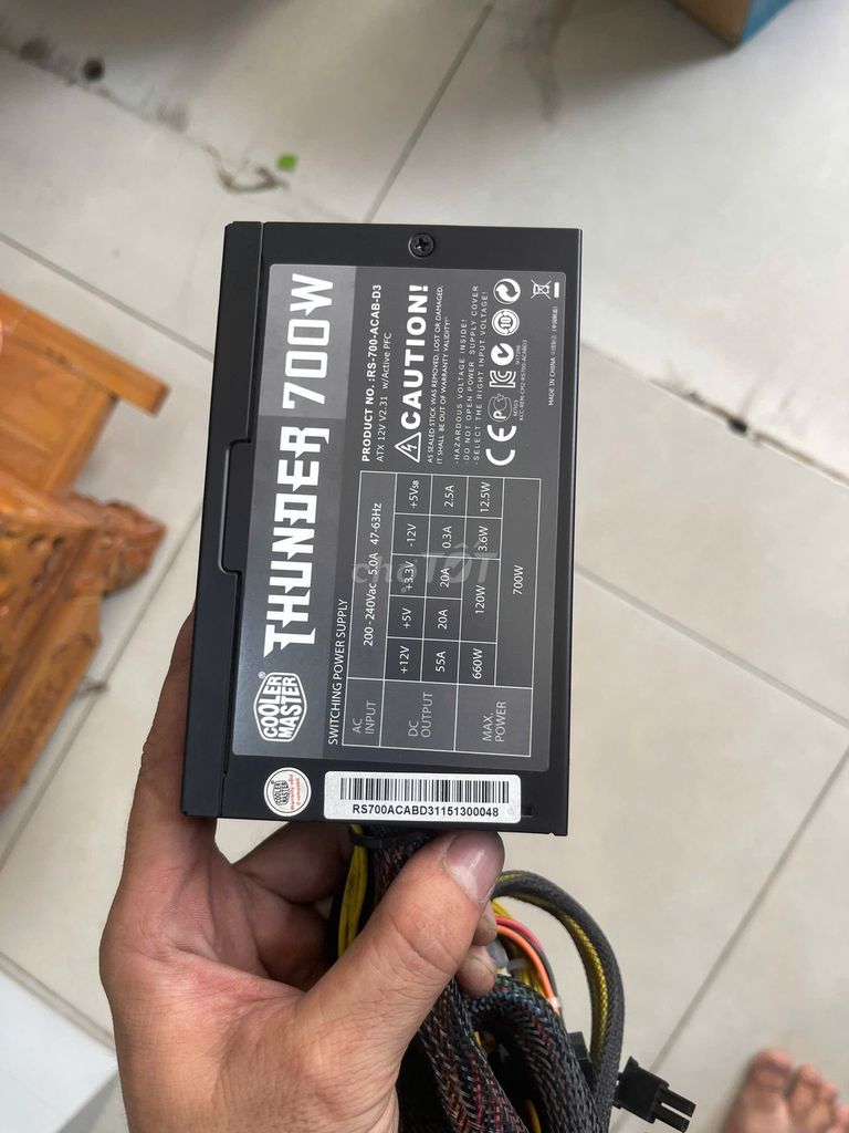 Nguồn máy tính Cooler Master Thunder 700W Đen. Mua bán Linh kiện (RAM, Card...) tại Quận 7 Tp Hồ Chí Minh được đăng bởi Nguyen Ngo Hoang Tu hình 1