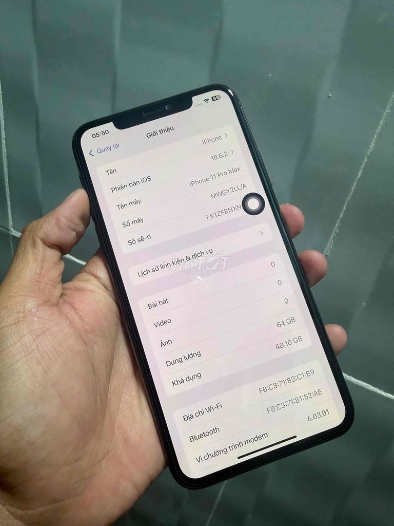 iPhone 11 Pro Max 64GB Đen Mỹ. Mua bán Điện thoại tại Thành phố Tây Ninh Tây Ninh được đăng bởi cầm đồ  hình 1