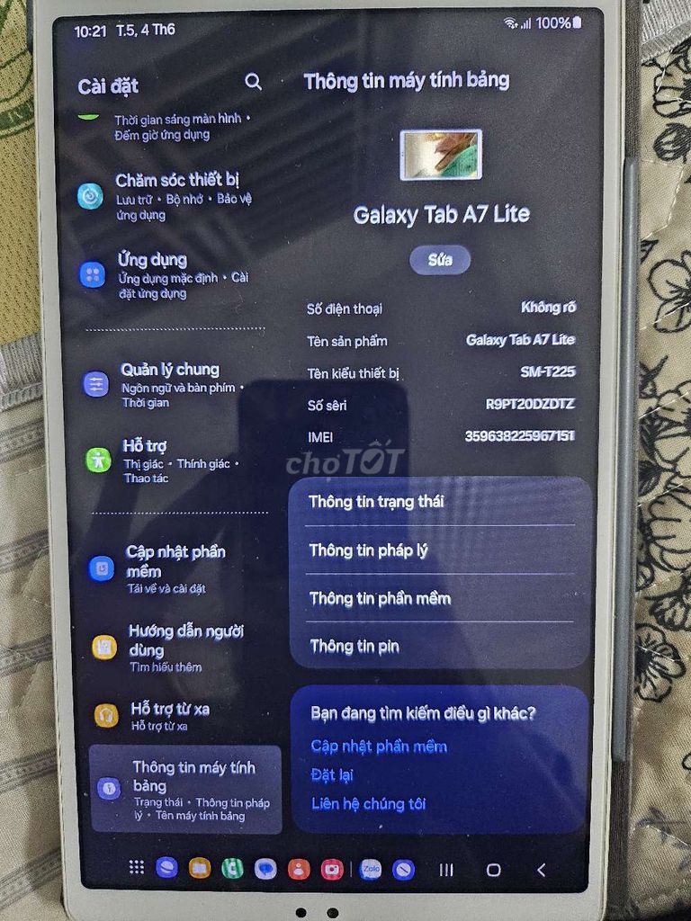 Samsung Galaxy Tab A7 Lite Trắng. Mua bán Máy tính bảng tại Thành phố Thủ Đức Tp Hồ Chí Minh được đăng bởi Ngọc hình 1