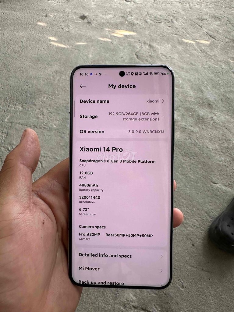 Xiaomi 14 Pro 256GB nđ. Mua bán Điện thoại tại Quận 12 Tp Hồ Chí Minh được đăng bởi Nguyên Luân hình 1