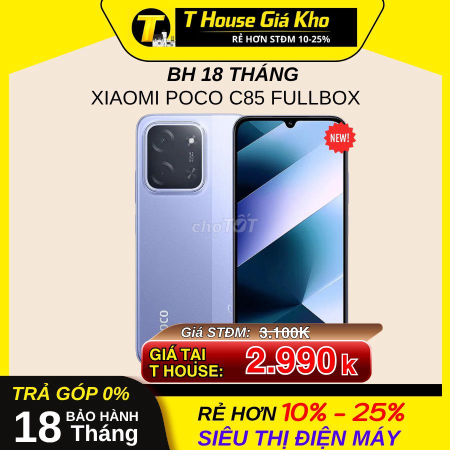 Xiaomi POCO C85 Fullbox Công ty . Mua bán Điện thoại tại Quận Bình Thạnh Tp Hồ Chí Minh được đăng bởi T HOUSE GIÁ KHO hình 1