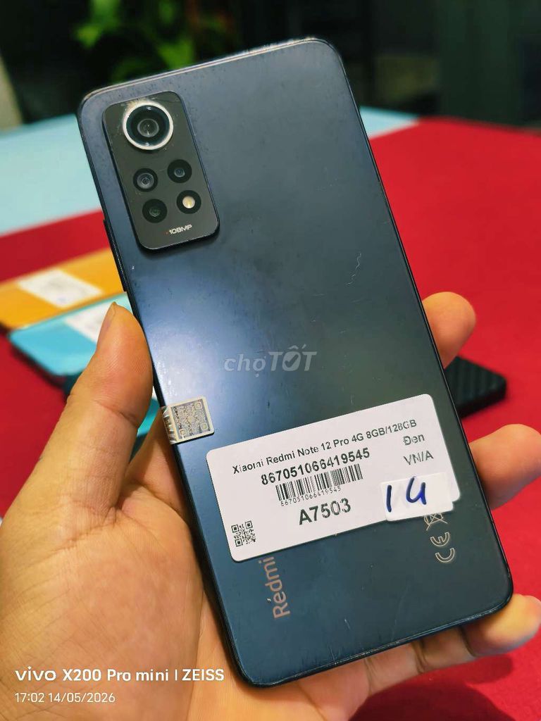 Note 12 Pro 4G 8GB/128GB Đen zin. Mua bán Điện thoại tại Quận Tân Bình Tp Hồ Chí Minh được đăng bởi Táo Bán Lổ hình 1