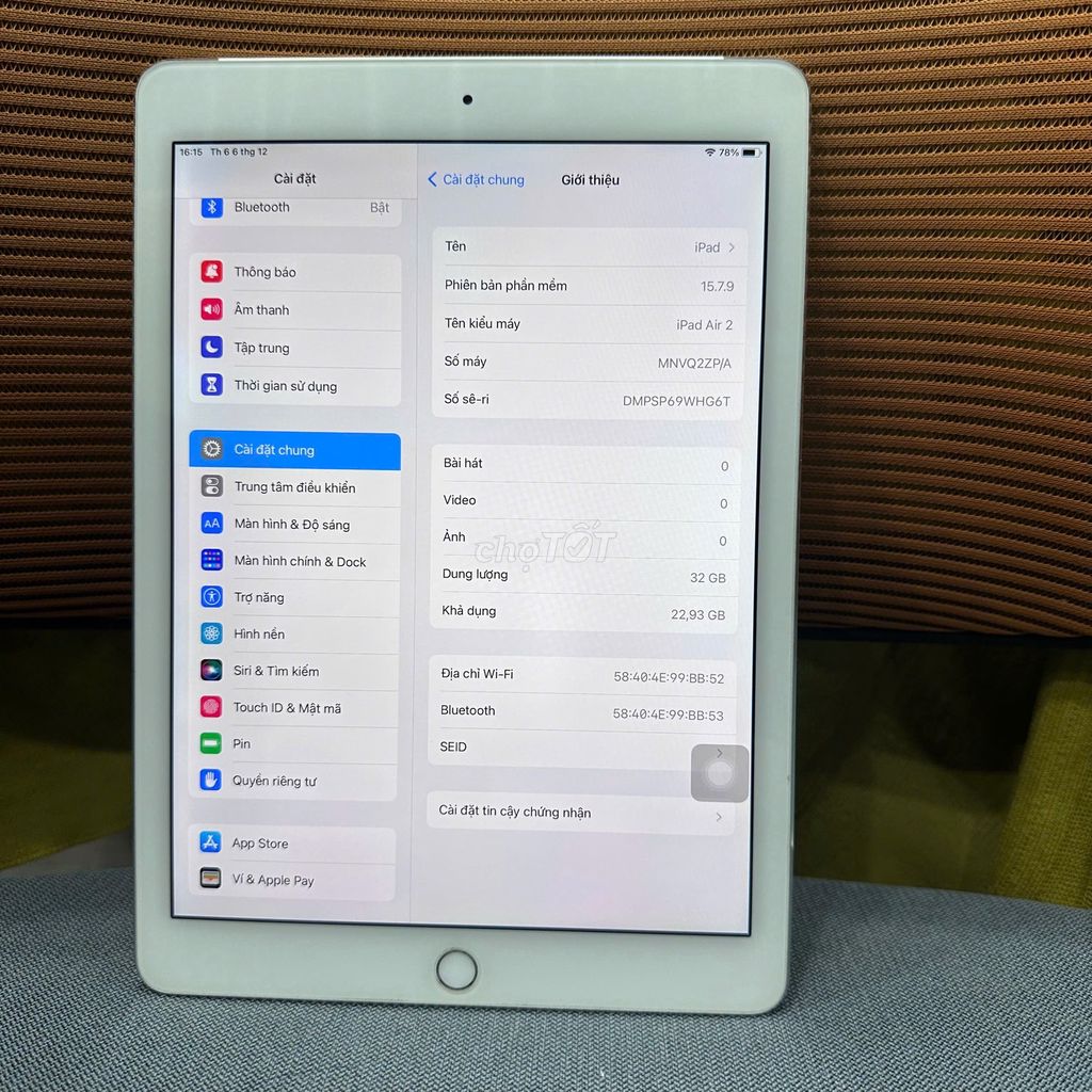 iPad Air 2 32Gb Wifi (9.7-inch) giá rẻ