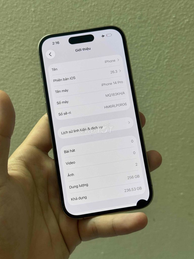 14pro 256gb Gold zin áp đẹp 99%. Mua bán Điện thoại tại Quận Long Biên Hà Nội được đăng bởi Phùng Quang hình 1