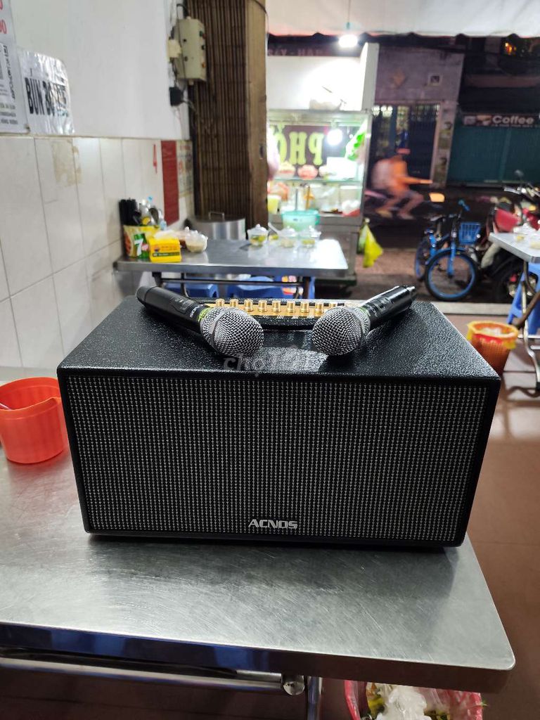 Loa karaoke ACNOS CS447 Đen kèm 2 micro. Mua bán Tivi, Âm thanh tại Quận 6 Tp Hồ Chí Minh được đăng bởi ĐOÀN VĂN SƠN  hình 1