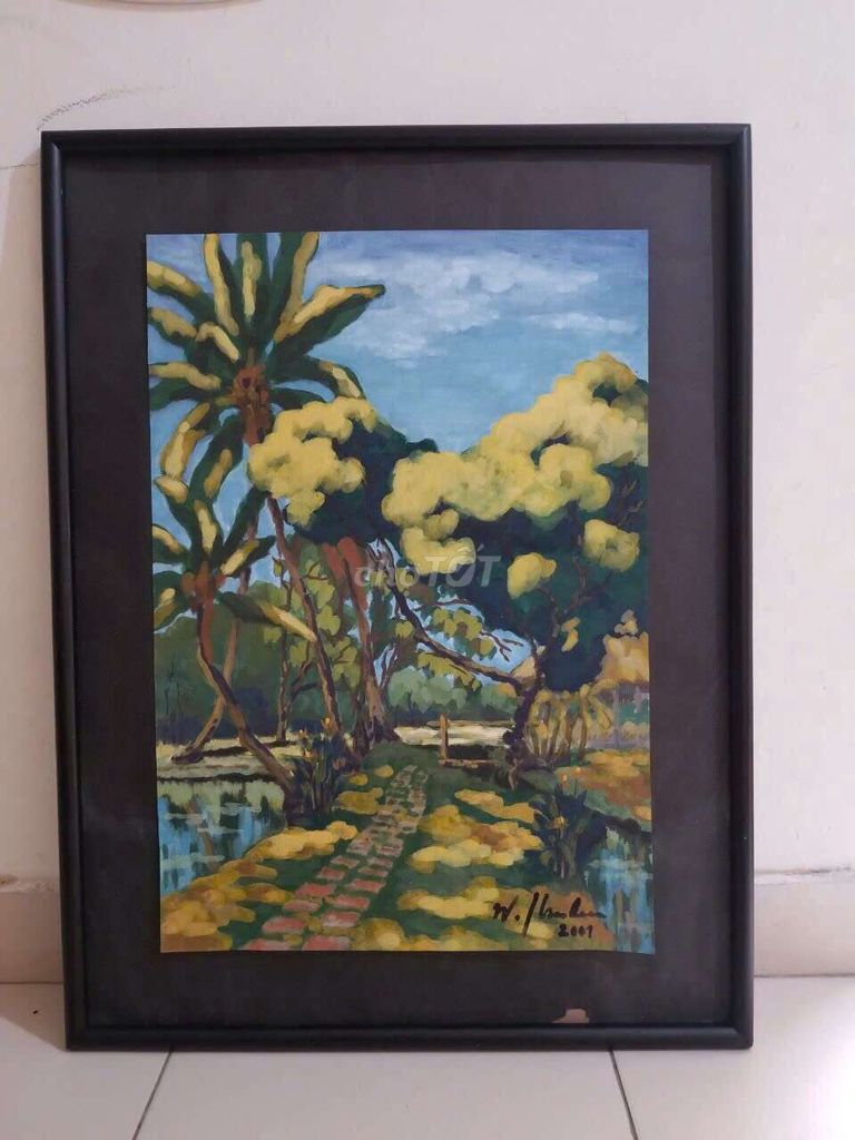 Tranh sơn dầu 80cm x 60cm có khung. Mua bán Đồ sưu tầm, đồ cổ tại Quận 4 Tp Hồ Chí Minh được đăng bởi Hạnh hình 1