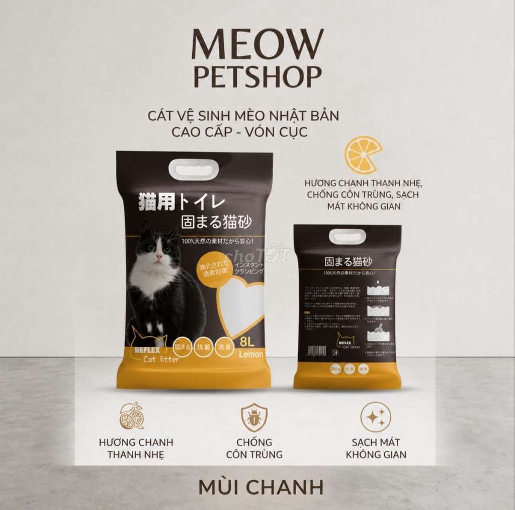 Cát vệ sinh Meow Petshop 8L Vón cục Chanh. Mua bán Phụ kiện, Thức ăn, Dịch vụ tại Quận Ngũ Hành Sơn Đà Nẵng được đăng bởi Ngọc Phạm hình 1
