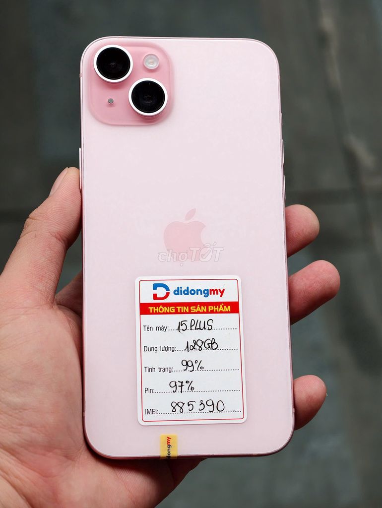 iPhone 15 Plus 128GB Hồng LL/A 99% ✓Pin 97% ✓BH 6T. Mua bán Điện thoại tại Quận Tân Phú Tp Hồ Chí Minh được đăng bởi Di Động Mỹ hình 1